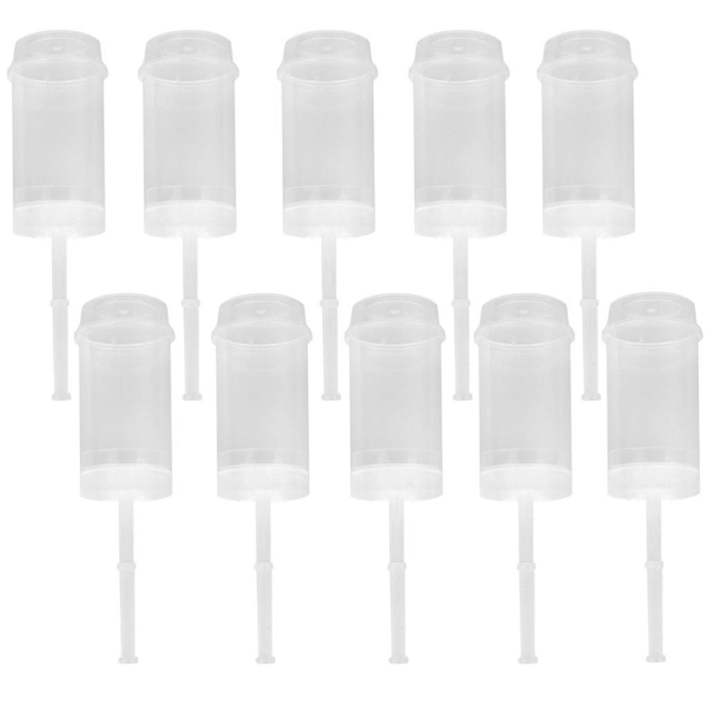 10pcs DIY Cupcake Cake Push Containers Pastry Decoration for Wedding Party (Transparent)