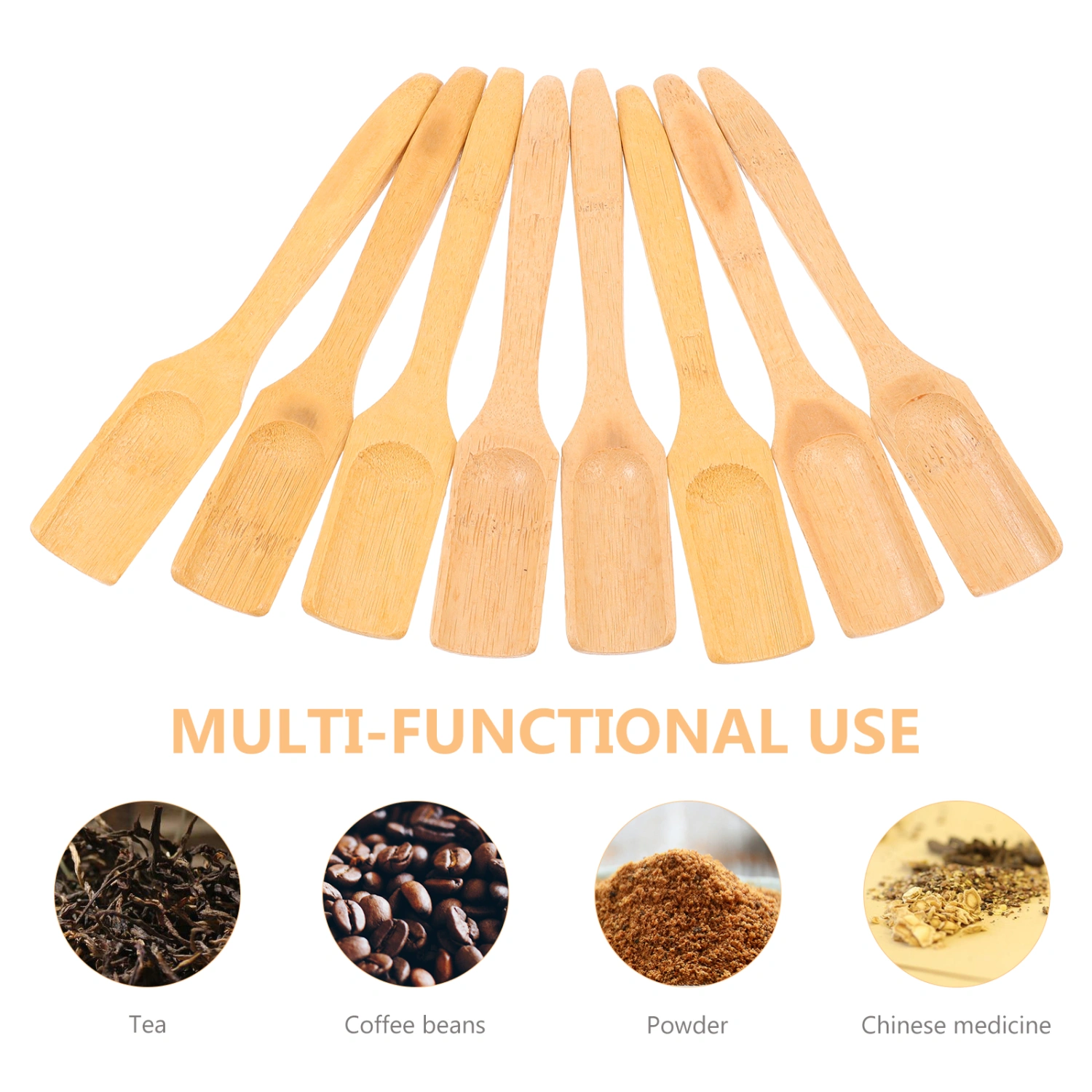 8pcs Tea Scoops Coffee Beans Spoons Milk Powder Scoops Kung Fu Tea Shovels