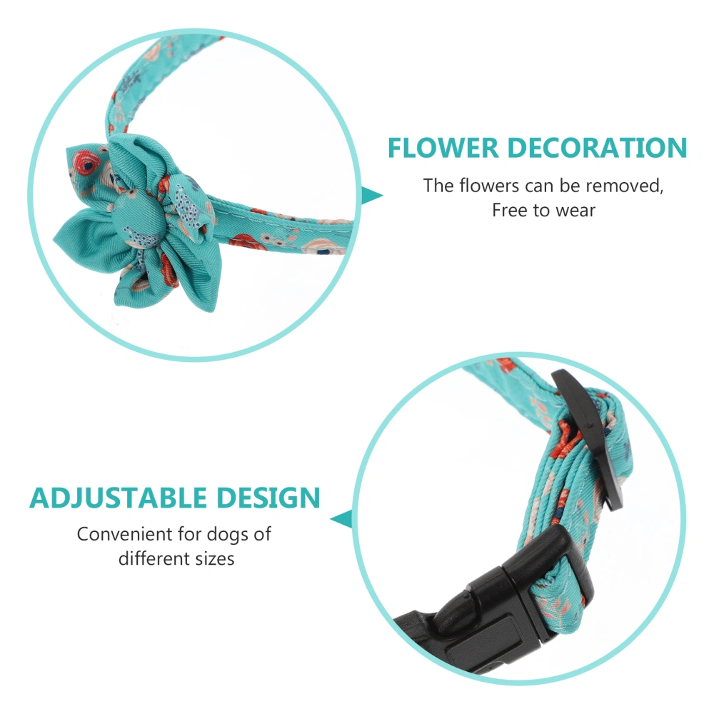 Pet Dog Collar Flower Dog Collar Comfortable Adjustable Dog Cat Necklace