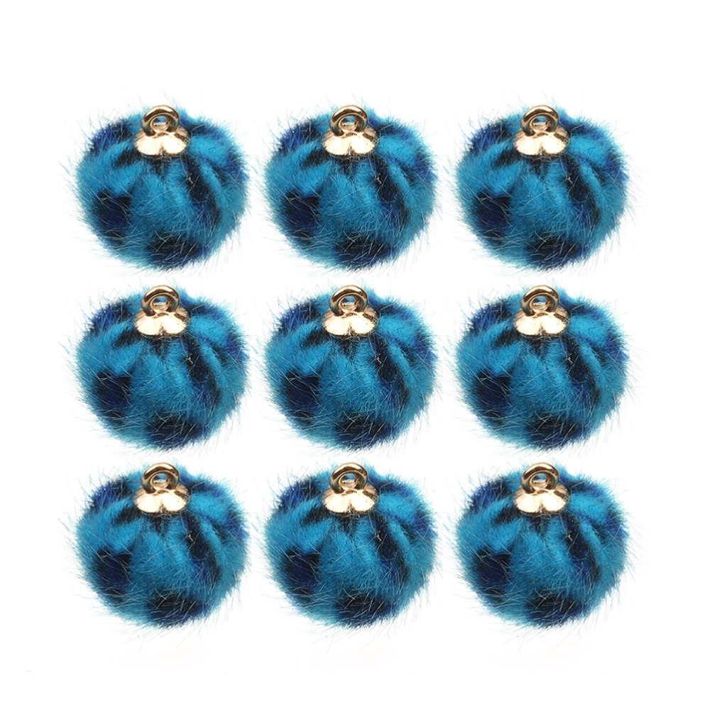 24pcs Earrings Pompon Pendant Earrings Pendant Decor DIY Earrings Accessories Wool Balls Pendant (Blue)