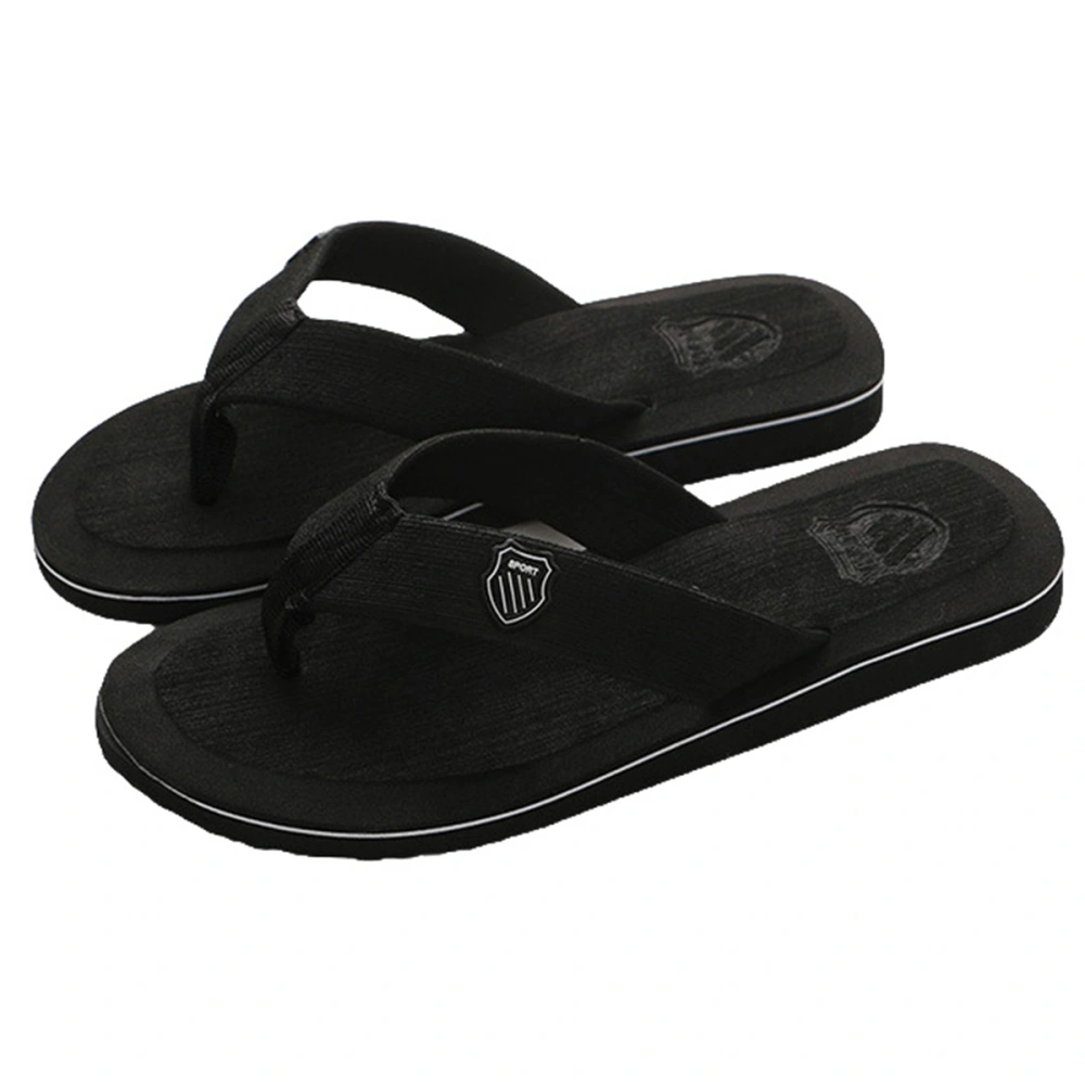 Man Flops Summer Simple Durable Cool Slipper for Beach Home (2982 Size 45 Yard, Black, EU40 US7 UK6, 25CM，7US,6UK，40EU,9.825Inch)