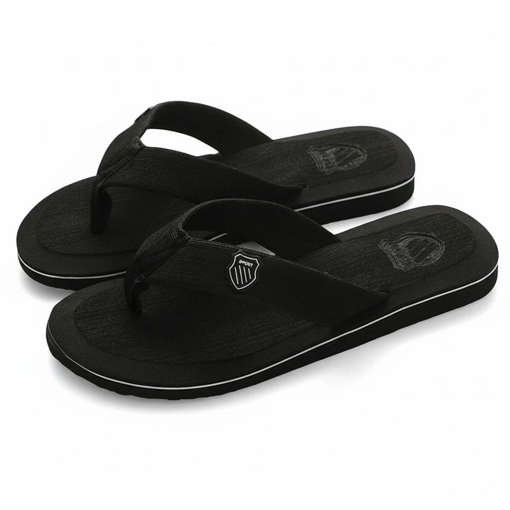 Man Flops Summer Simple Durable Cool Slipper for Beach Home (2982 Size 45 Yard, Black, EU40 US7 UK6, 25CM，7US,6UK，40EU,9.825Inch)