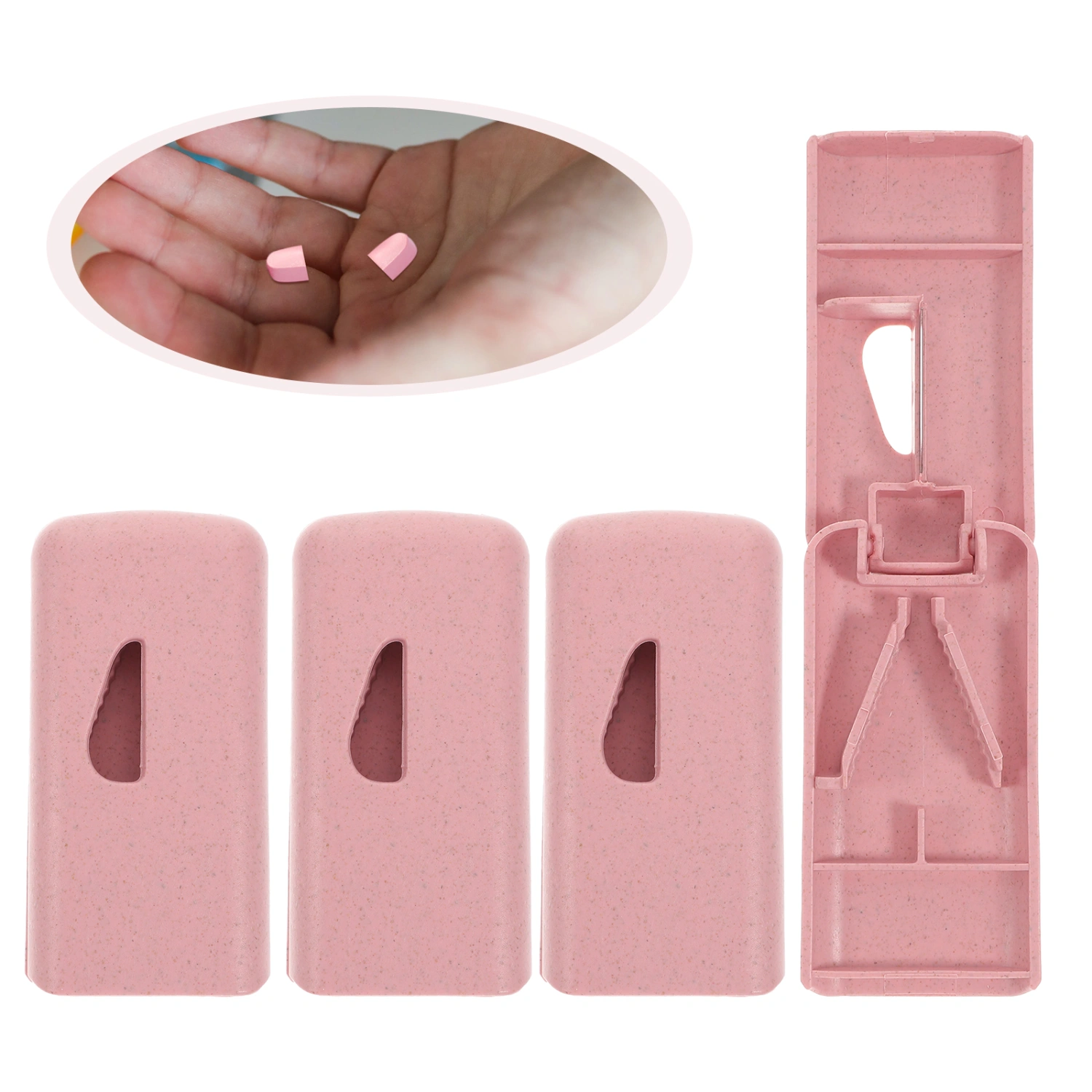 4pcs Pills Cutter Pills Splitter Portable Pills Cutter Box Pills Cutting Tool