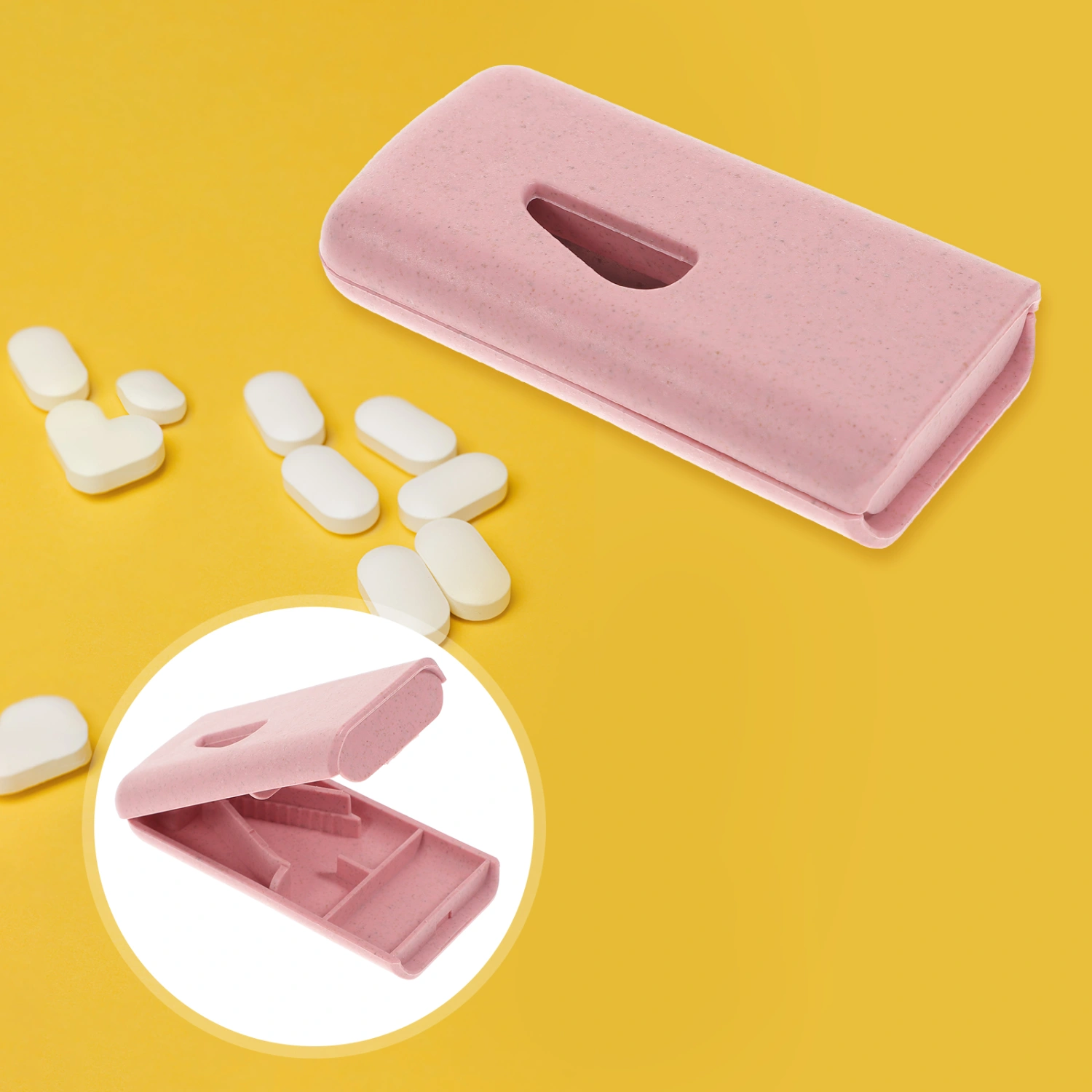 4pcs Pills Cutter Pills Splitter Portable Pills Cutter Box Pills Cutting Tool