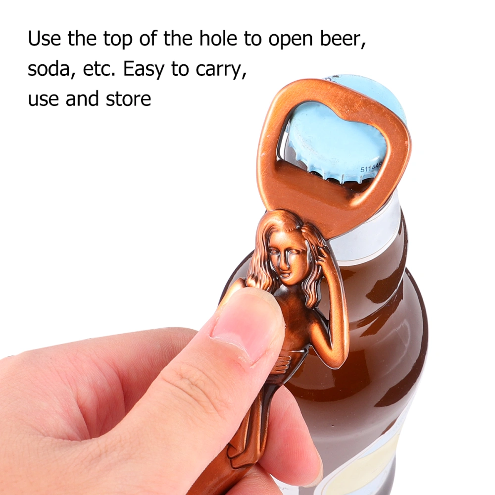 Zinc Alloy Bottle Opener Beer Opener Creative Beautiful Lady Shaped Corkscrew