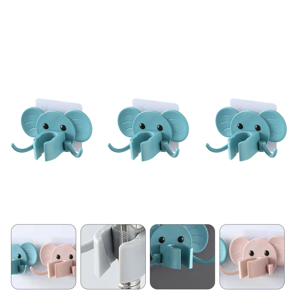 3PCS Elephant Shower Head Bracket Cartoon Shower Head Fixator (Random Color)