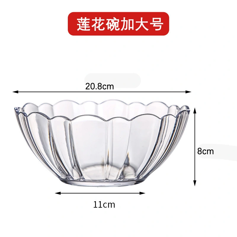 Dessert Bowl Kitchen Serving Bowl Fruit Storage Bowl Household Salad Bowl Acrylic Salad Mixing Bowl