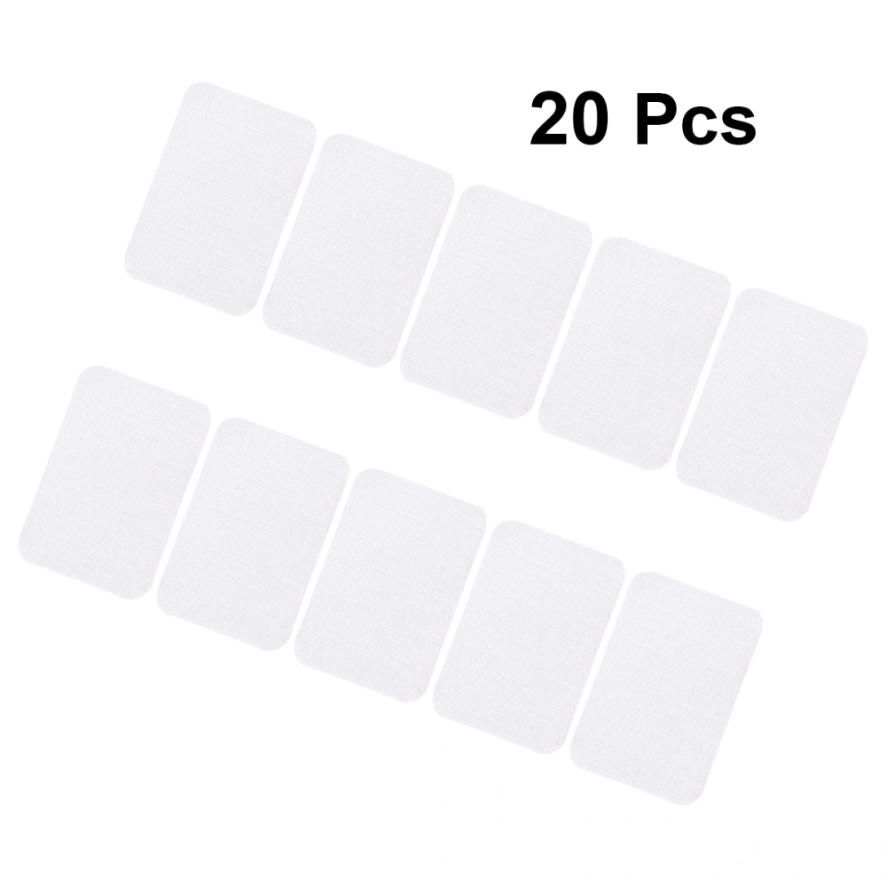 20pcs Rectangular Sticker Sofa Sticker Double-Sided Self-Adhesive Sticker (White)