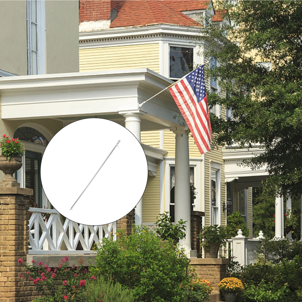 1 Set of Stainless Steel Flag Pole Kit Detachable Flagpole for Porch Yard