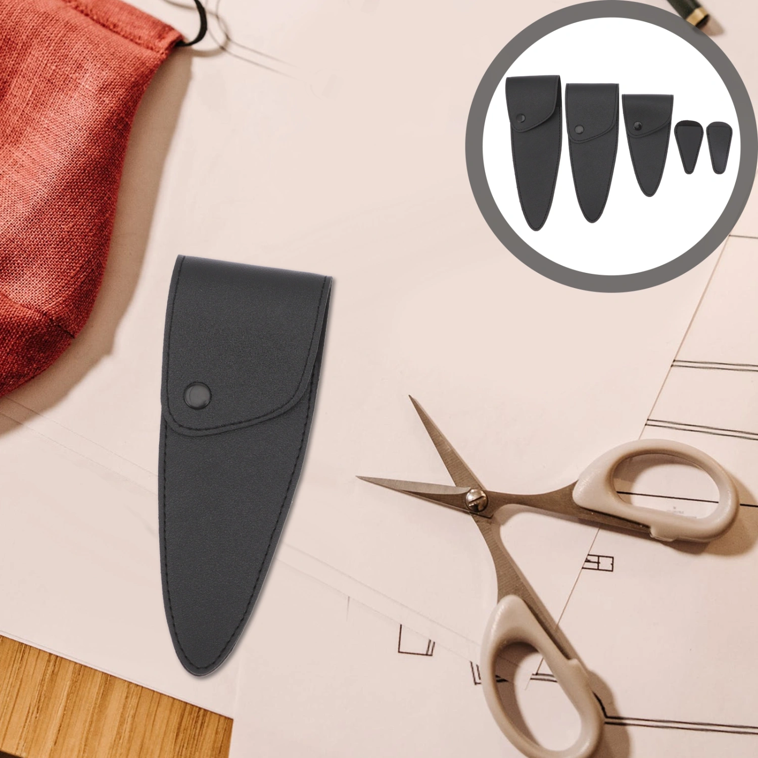 5pcs Protective Scissor Cases Nail Scissors Sheaths Scissors Cover Pouches