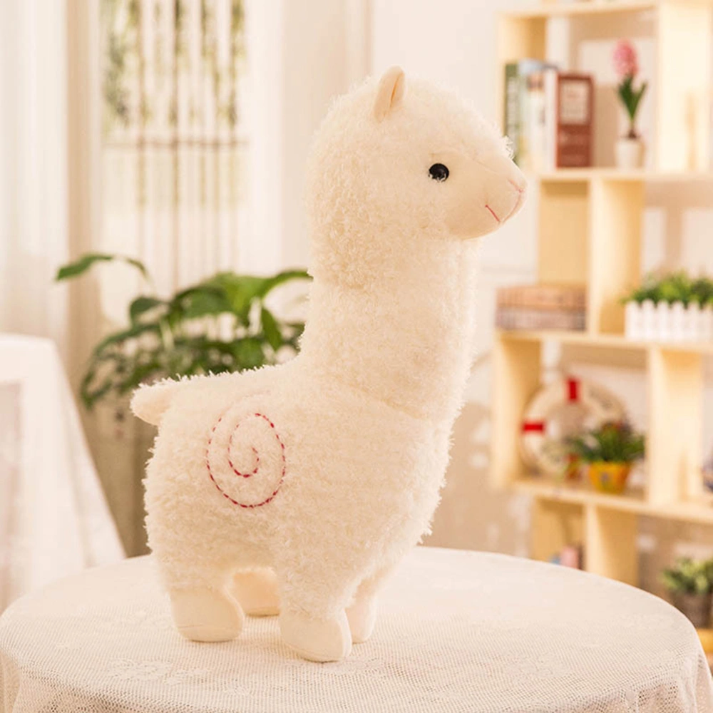 Alpaca Zoo Animals Toys Stuffed Chic Sheep Doll Toys Kids And Lovers Birthday Gift 28cm (White)