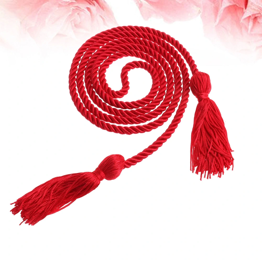 3pcs Graduation Honor Cords Graduate Ropes Bachelor Clothing Tassels Polyester Yarns Honor Cords for Bachelor Gown Graduation Students(Red)