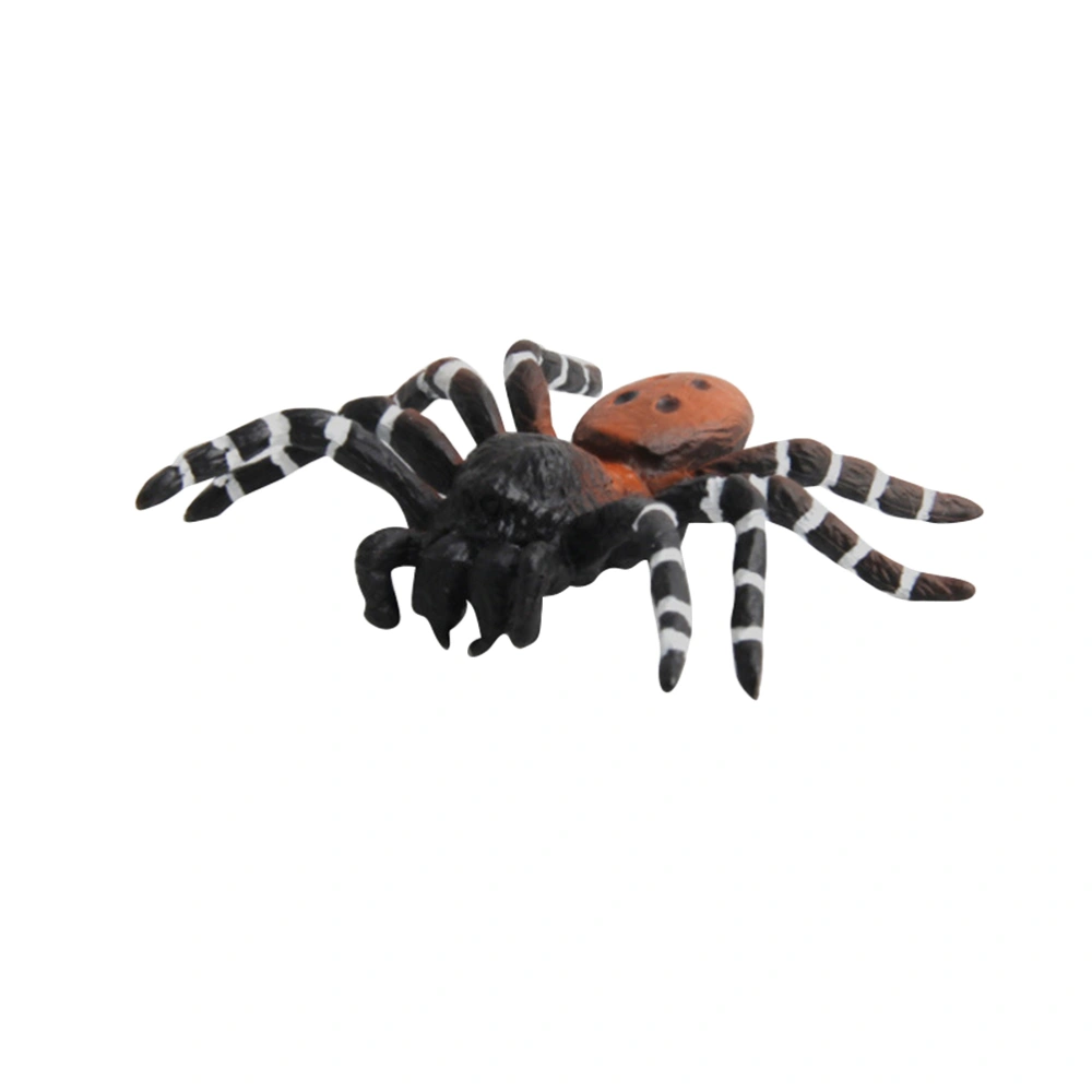 2pcs Novelty Simulation Plastic Insect Animals Model Scary Lifelike Spider Toys Cognitive Plaything (Red)