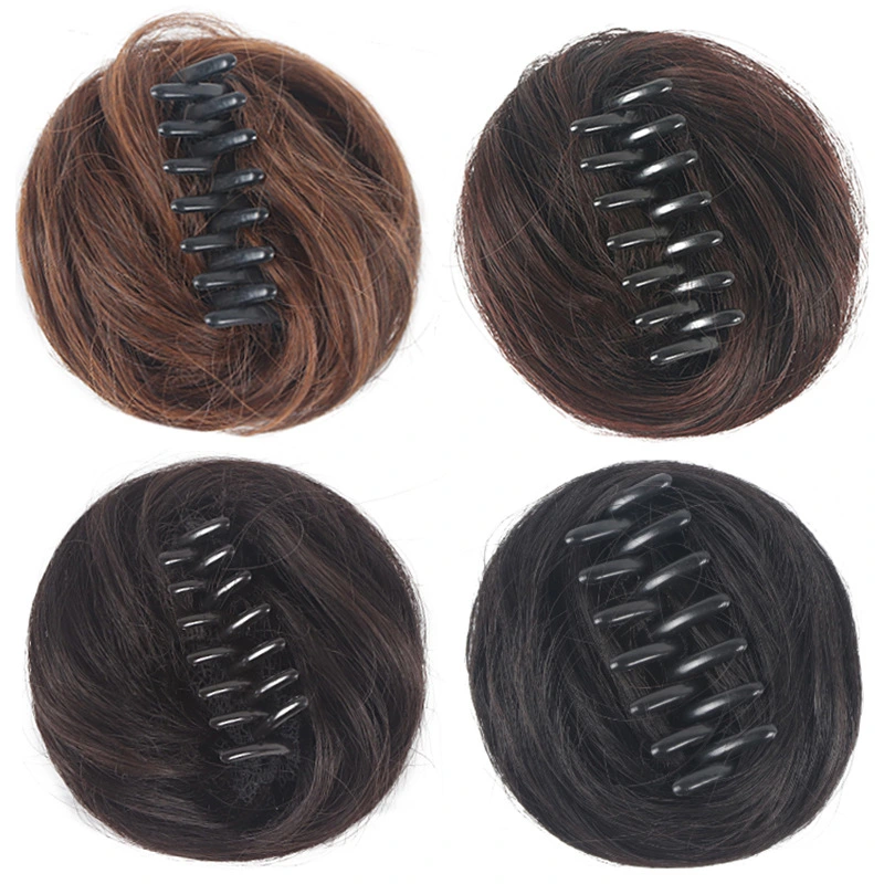 2pcs Clip On Hair Buns Women Hair Piece Updo Ponytail Hairpiece Hair Bun Faux Bun for Girls