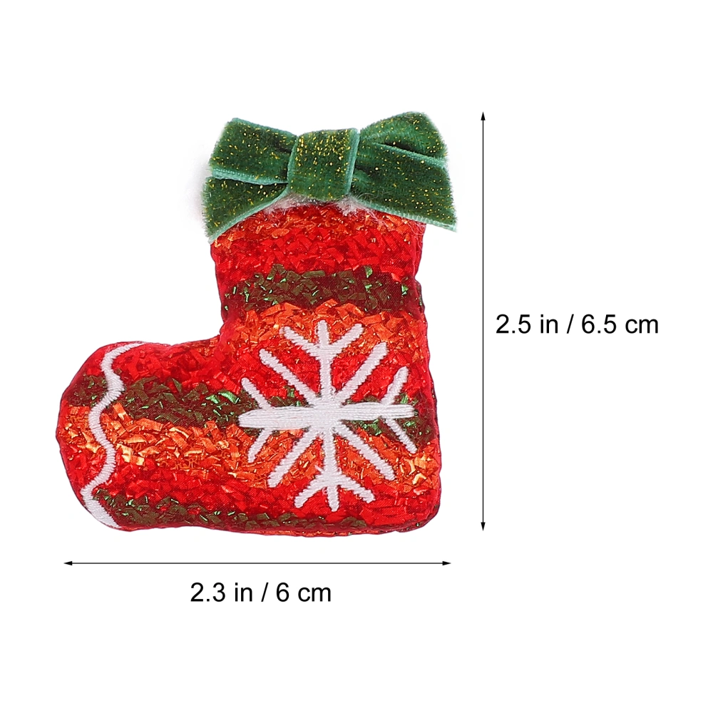 6 Pcs Xmas Adorns Christmas Gift Box Ornament Glove Hat Boot Decor Chic Crafts