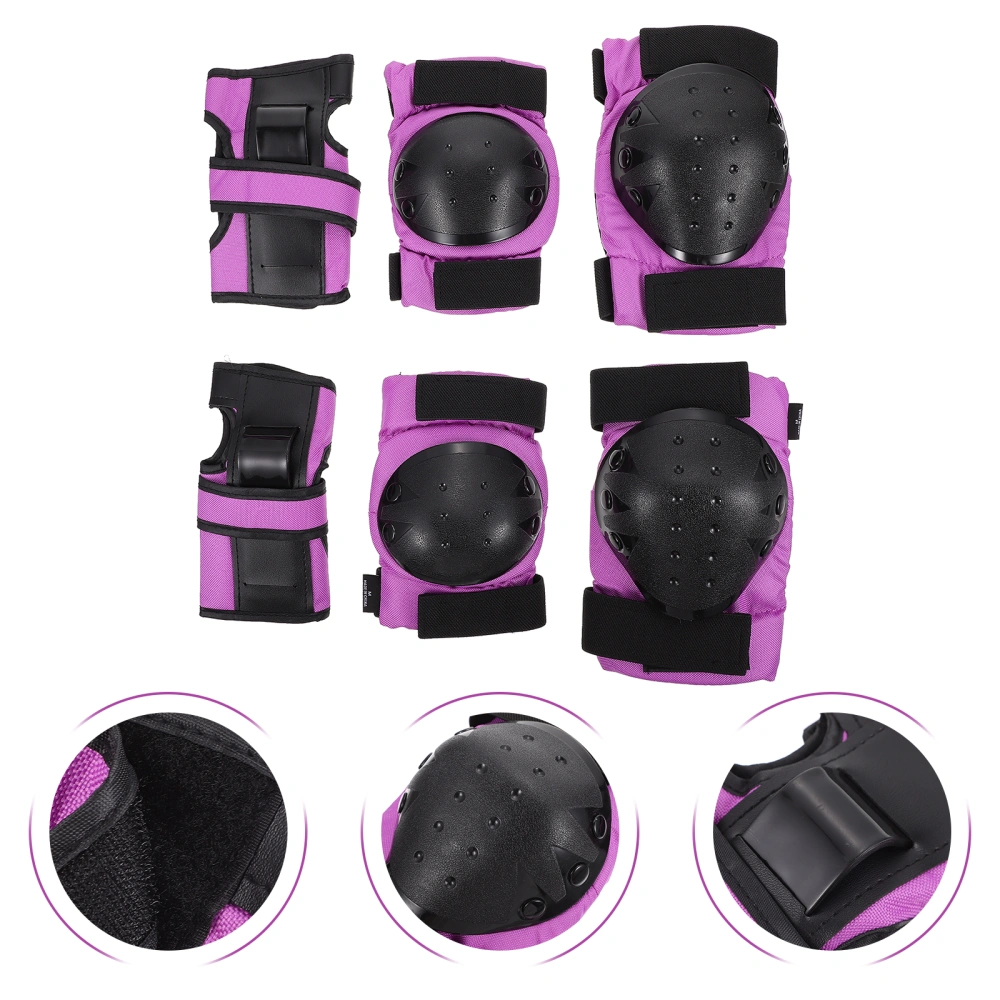 6pcs/set Cycling Skateboard Riding Elbow Pads Knee Pad Hand Protector Pad Size S