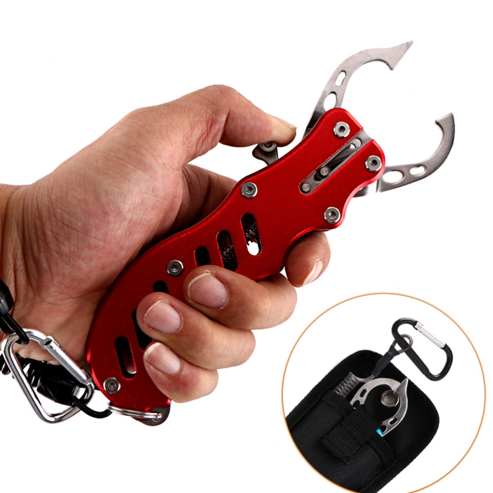 1PC Stainless Steel Fishing Pliers Fish Clamp Fish Gripper Nose Pliers Fishing Tool (Red)