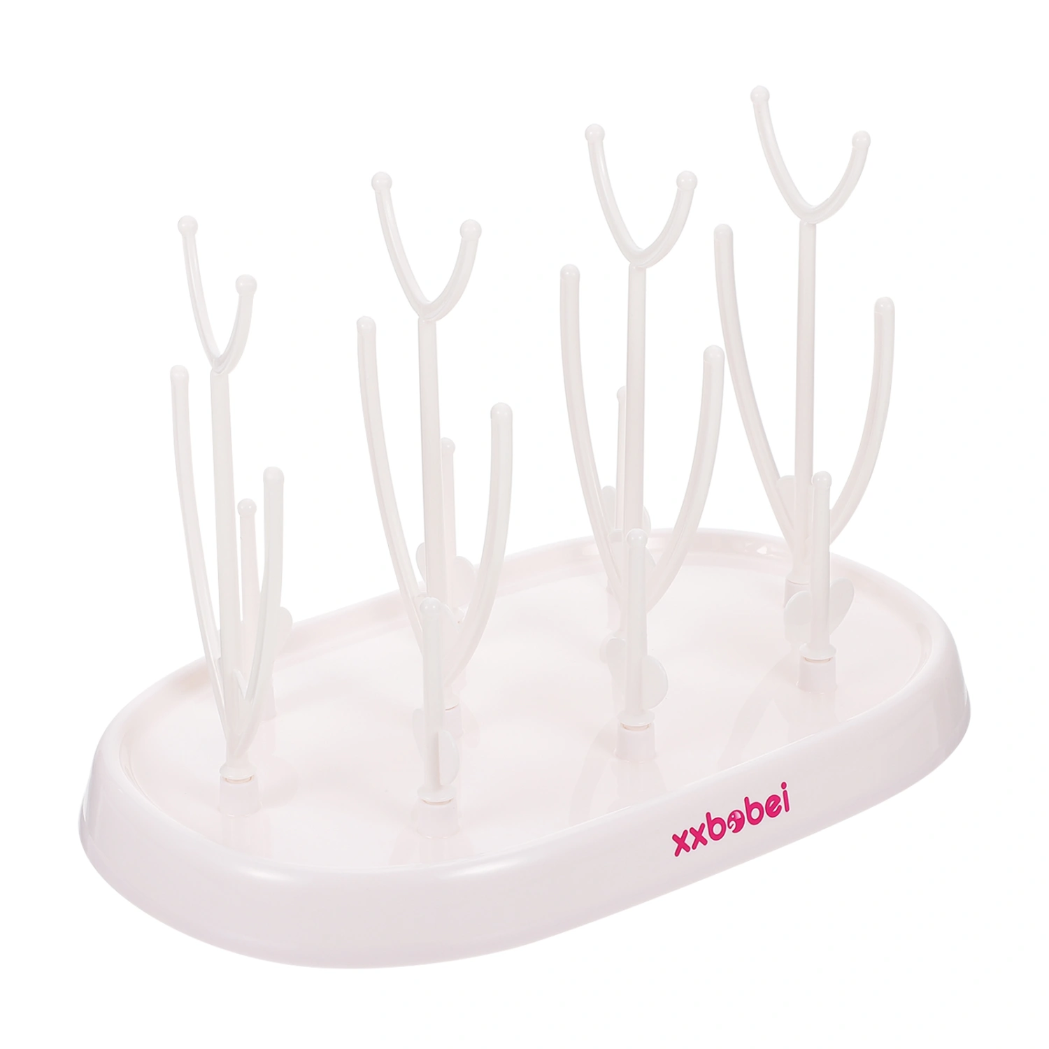 1Pc Baby Nursing Bottle Drying Rack Dust-proof Baby Bottle Storage Rack (White)