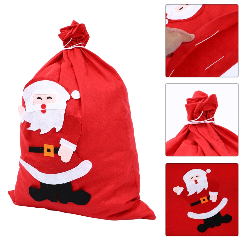 1pc Christmas Drawstring Bag Cartoon Santa Claus Gift Bag Creative Present Bag