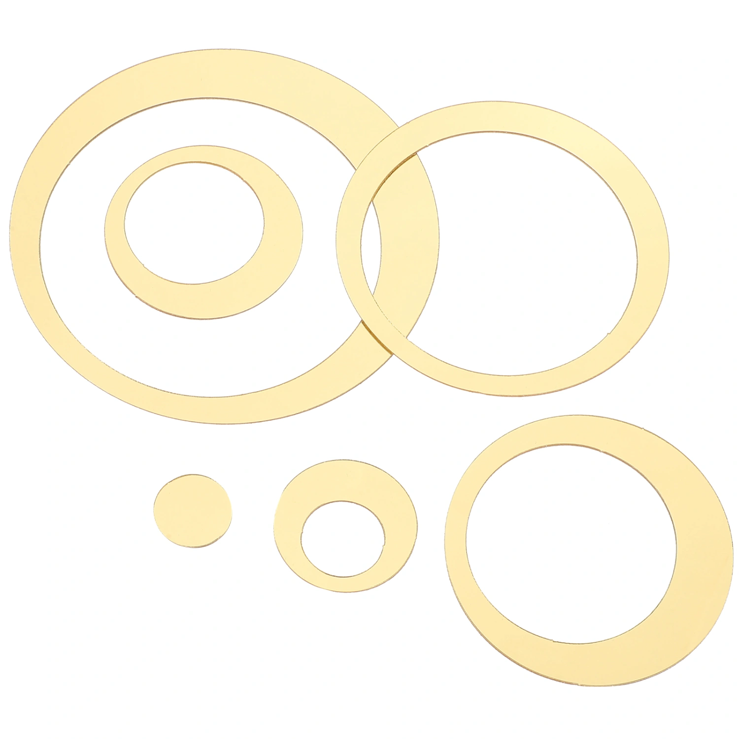 1 Set of Mirror Wall Stickers Acrylic Mirror Adhesive Circle Stickers Mirror Tiles Decals for Home