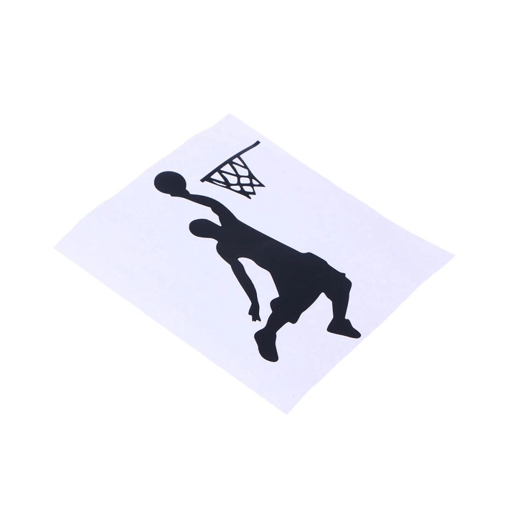 Athletic Basketball Player Dunking on Light Switch Decal Vinyl Switch Sticker Decor Lightswitch Decor Wall Decals 12x9.5cm (Black)