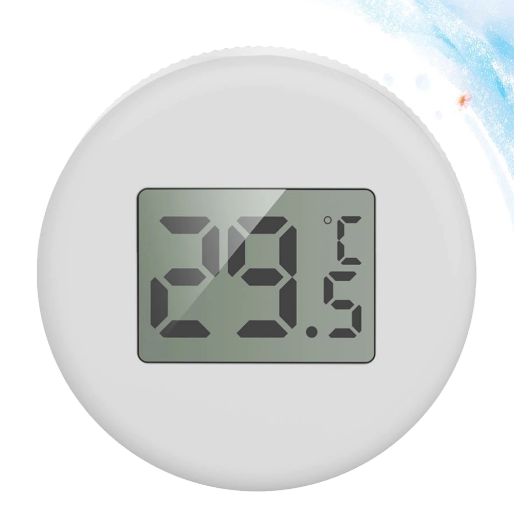 1pc Aquarium Fish Tank Thermometer Electronic Thermometer Suction Cup Submersible Type Thermometer Digital Thermometer with Large LCD Display (White)