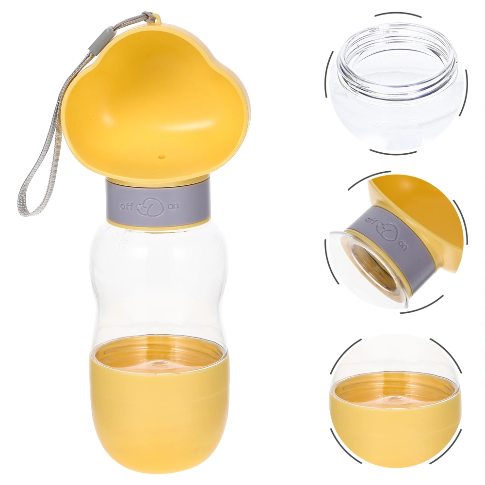 Dog Water Bottle with Food Container Adorable Puppy Water Bottle Portable Pet Water Dispenser