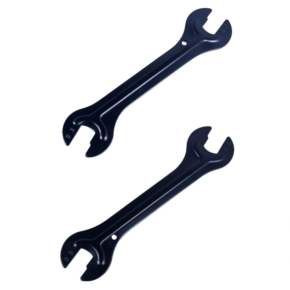 2PCS Hub Spanner Repaire Tools Bike Wheel Drum Pedal Wrench Tools (Black)