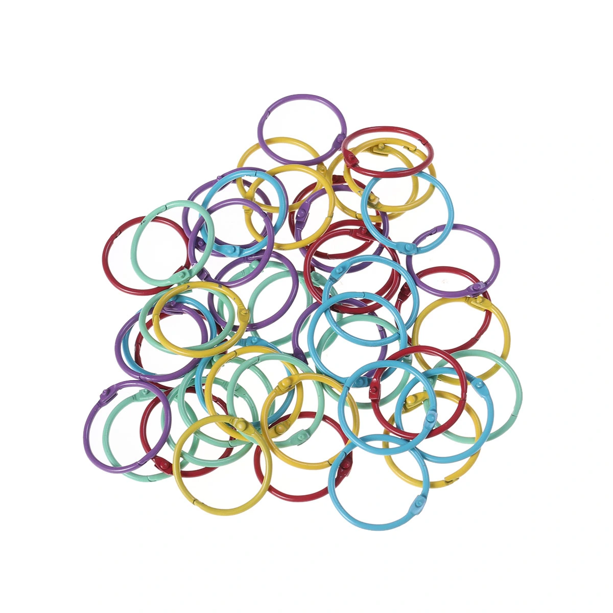 50Pcs Metal Book Rings Loose Leaf Binder Book Binder Hoops Office Binding Supplies