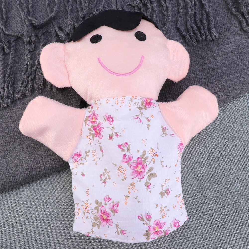 1pc Cartoon Hand Puppets Adorable Family Hand Doll Toy Plush Storytelling Toy (Mom, 25cm)