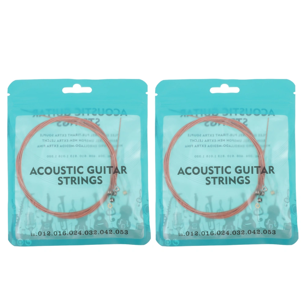 12Pcs Rust-proof Folk Guitar Strings Replacing Decorative Guitar Using Strings