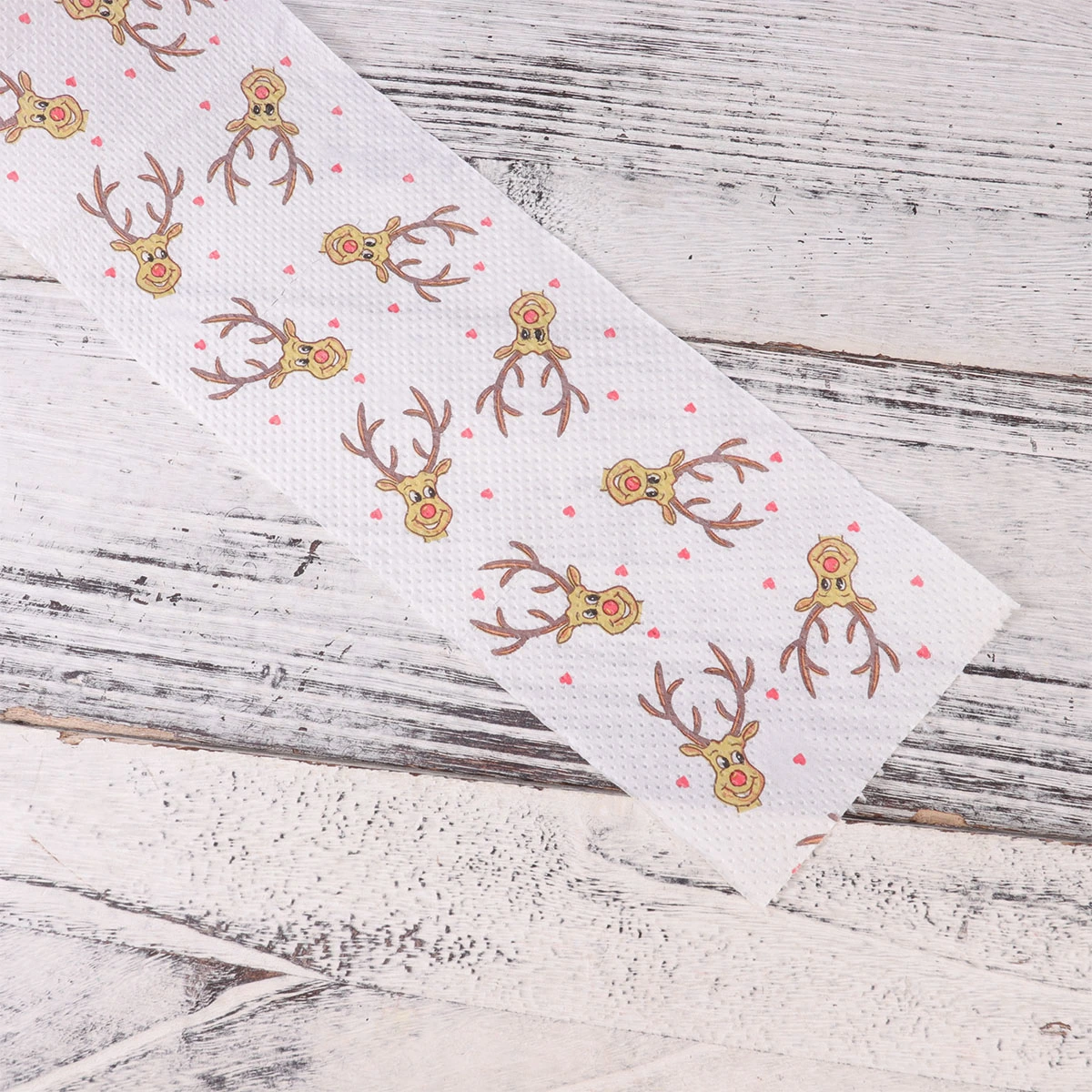 Creative Toilet Paper Roll Christmas Elk Printing Roll Paper Coloured Printed Toilet Paper Christmas Deer Patterns Tissue