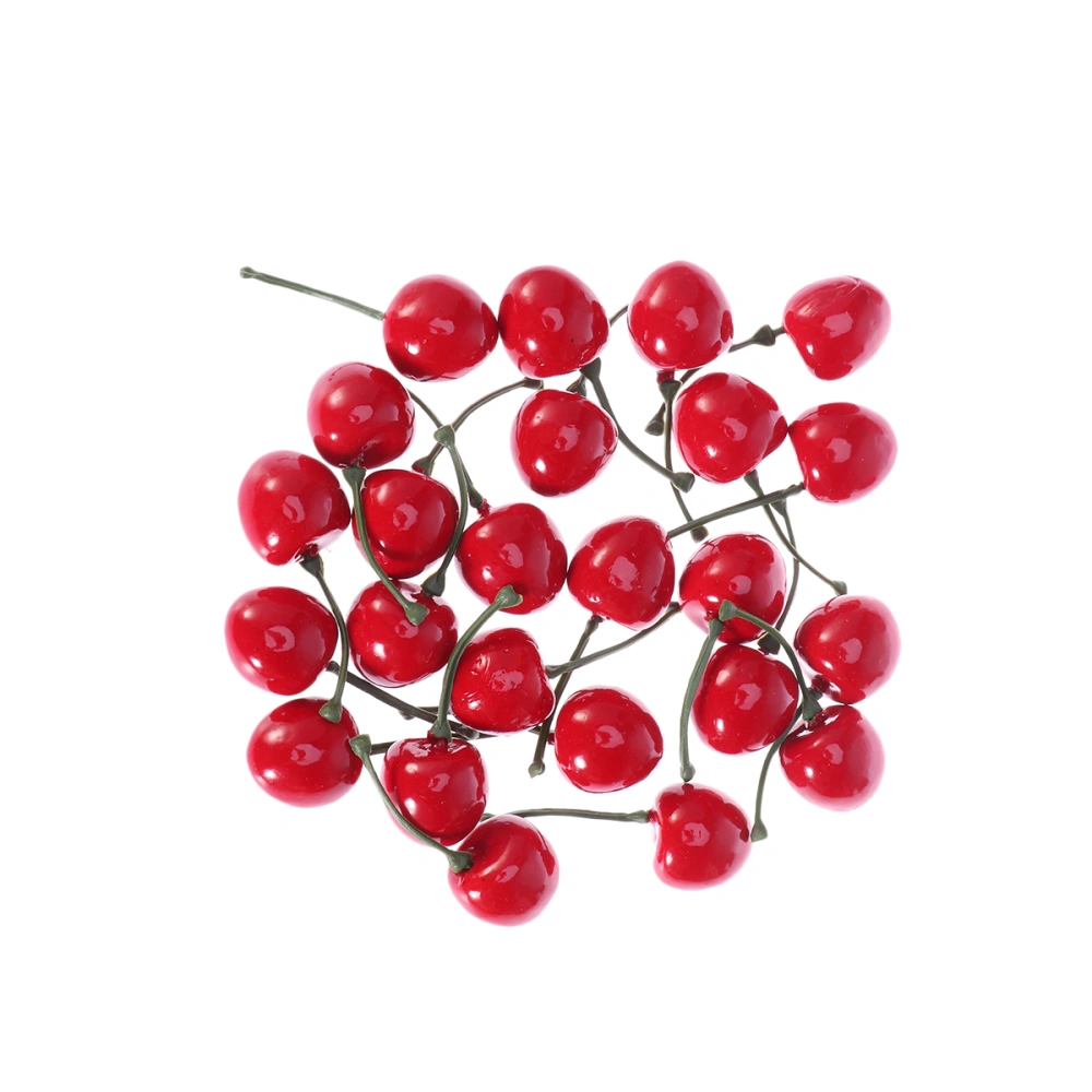 24PC Simulation Fruit Cherry Cherries Augment Props Mulberry Restaurant Decor Mini Shooting Props Decorations Hanging Ornaments Photography Props