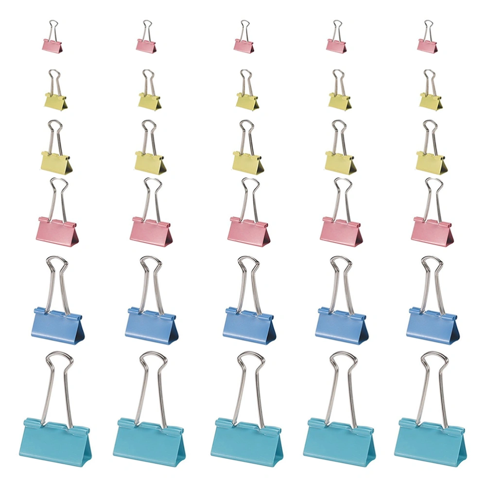 90 Pcs Colored Binder Clips Paper Clamp Clips for Office Home Schools Kitchen Home Usage