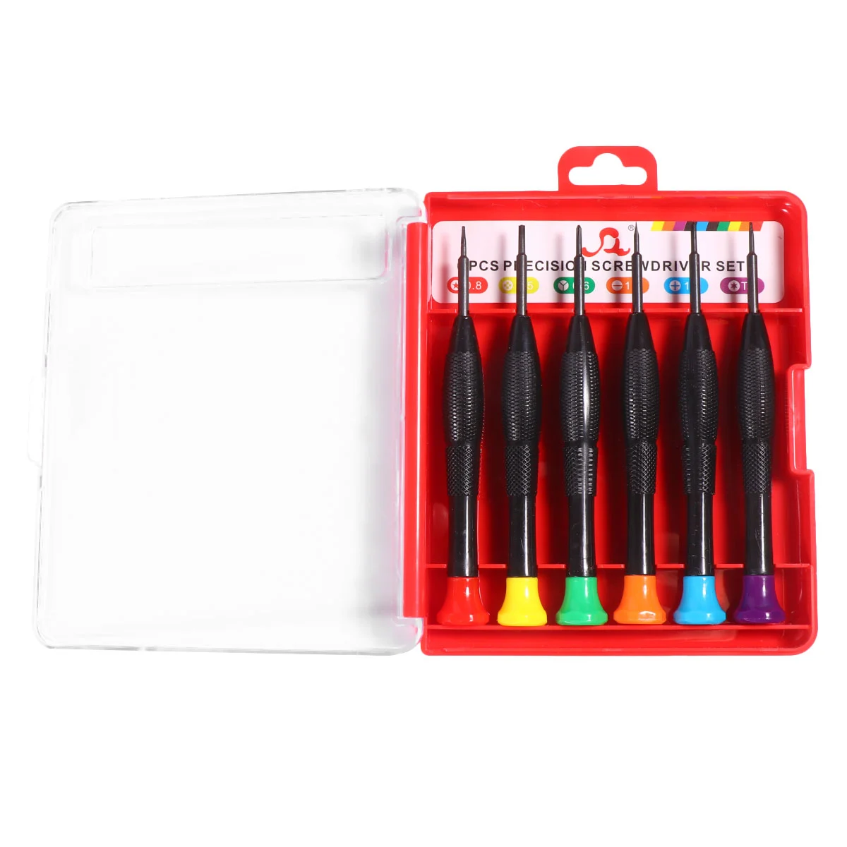 1 Set of 6PCS Precision Screwdriver Set Multi-purpose Small Screwdriver Kit Portable Screwdriver Repair Tool for Home Studio Use (Assorted Color)