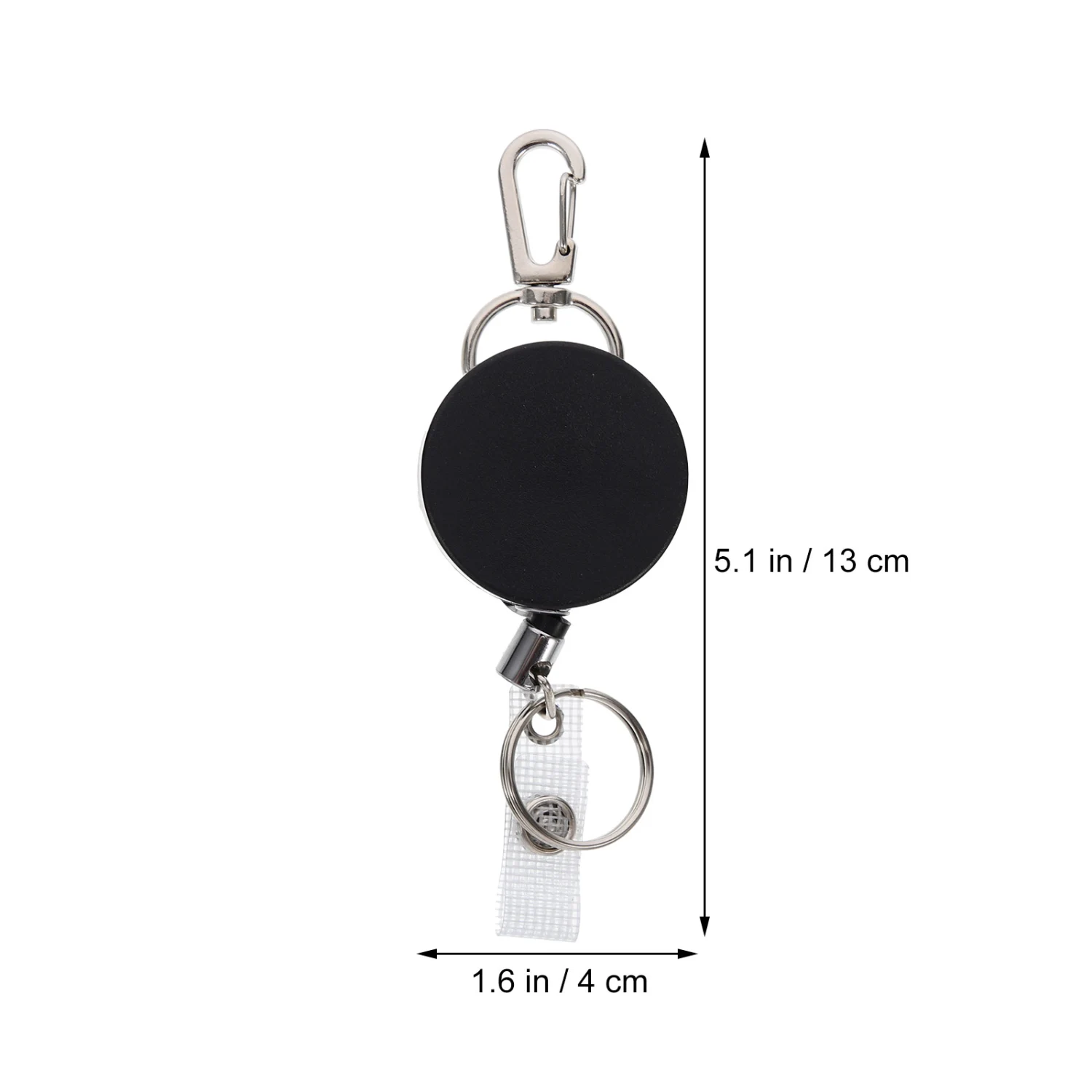 2Pcs Badge Holder Keychain Retractable Badge Holder Id Badge Holder Pendant Metal Keychain