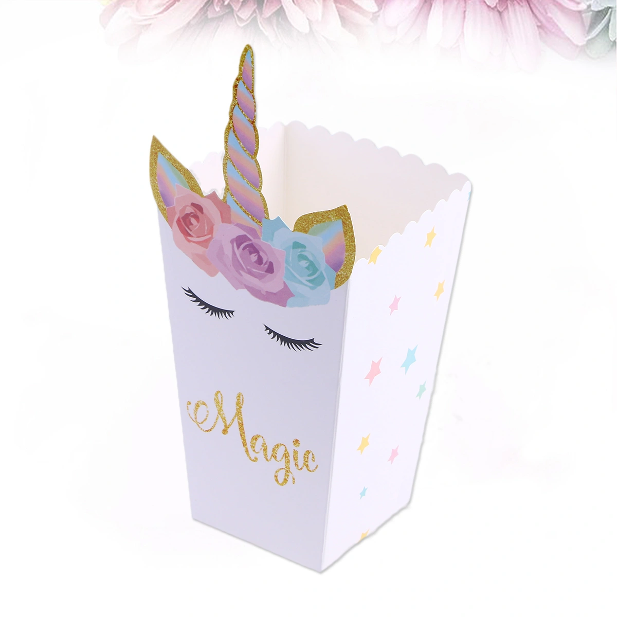 12 Pcs Popcorn Bag Theme Party Popcorn Box Case Gift Box Favor Accessory Birthday Party Supplies