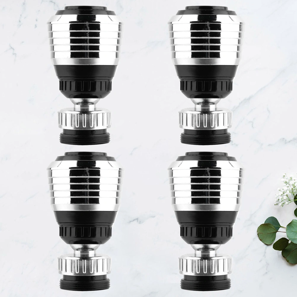 4Pcs Faucet Filter Nozzle Durable Copper Nozzle Filter Head Water Saving Tap Bubbler Connector for Home Kitchen(Silver)