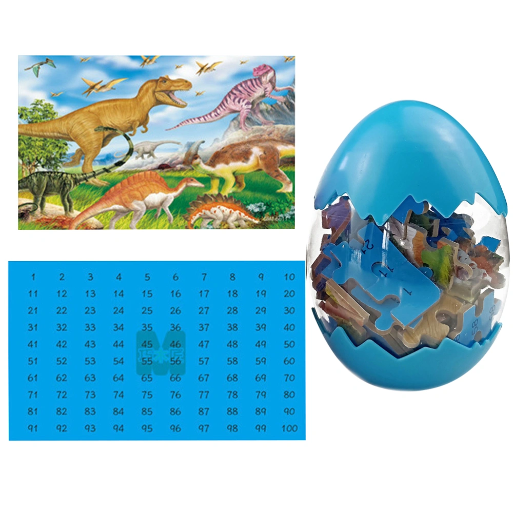 60pcs of One Set Cartoon Animal Puzzles Educational Toy Wooden Dinosaur Jigsaw for Kids (QMJ-6611)