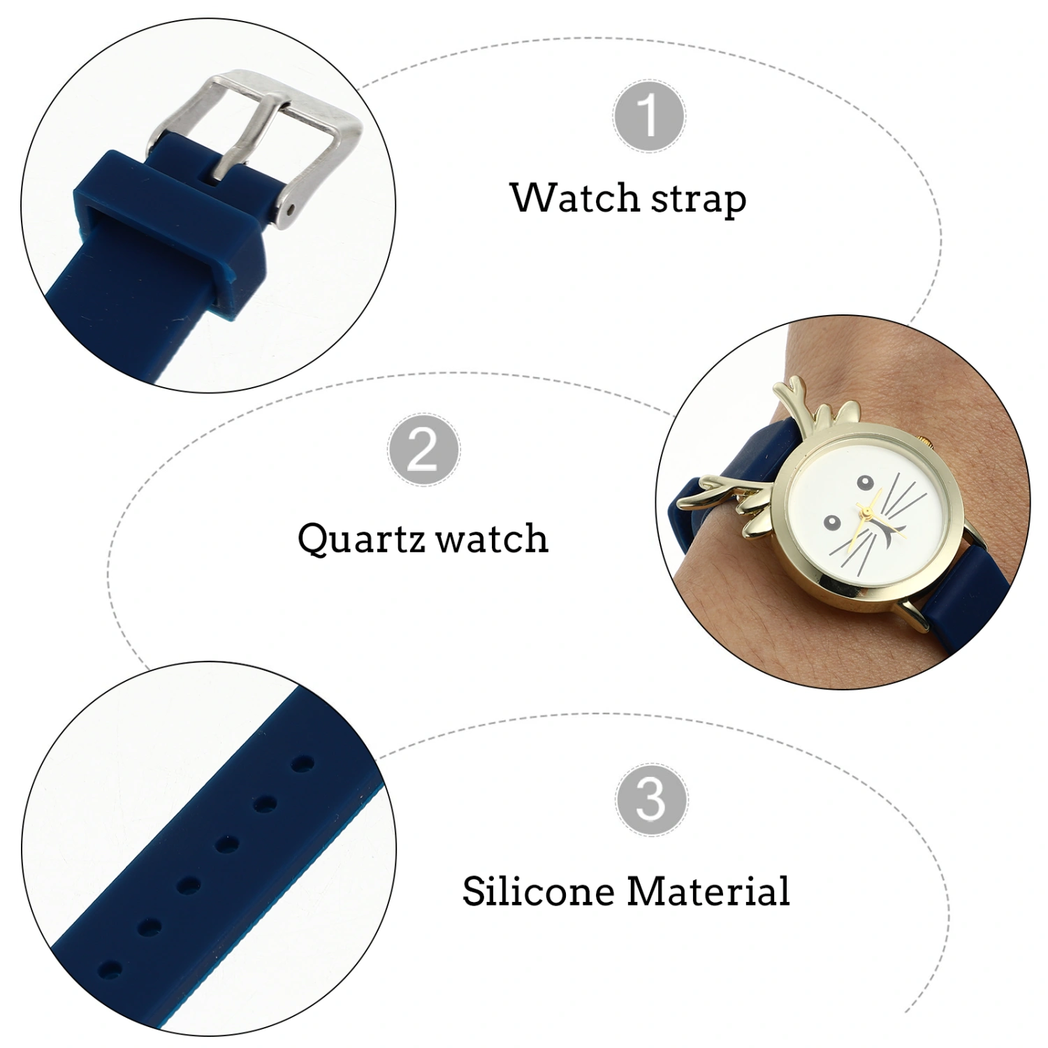 Kids Watch Children Wrist Watch Antler Design Students Watch Kids Cartoon Watch