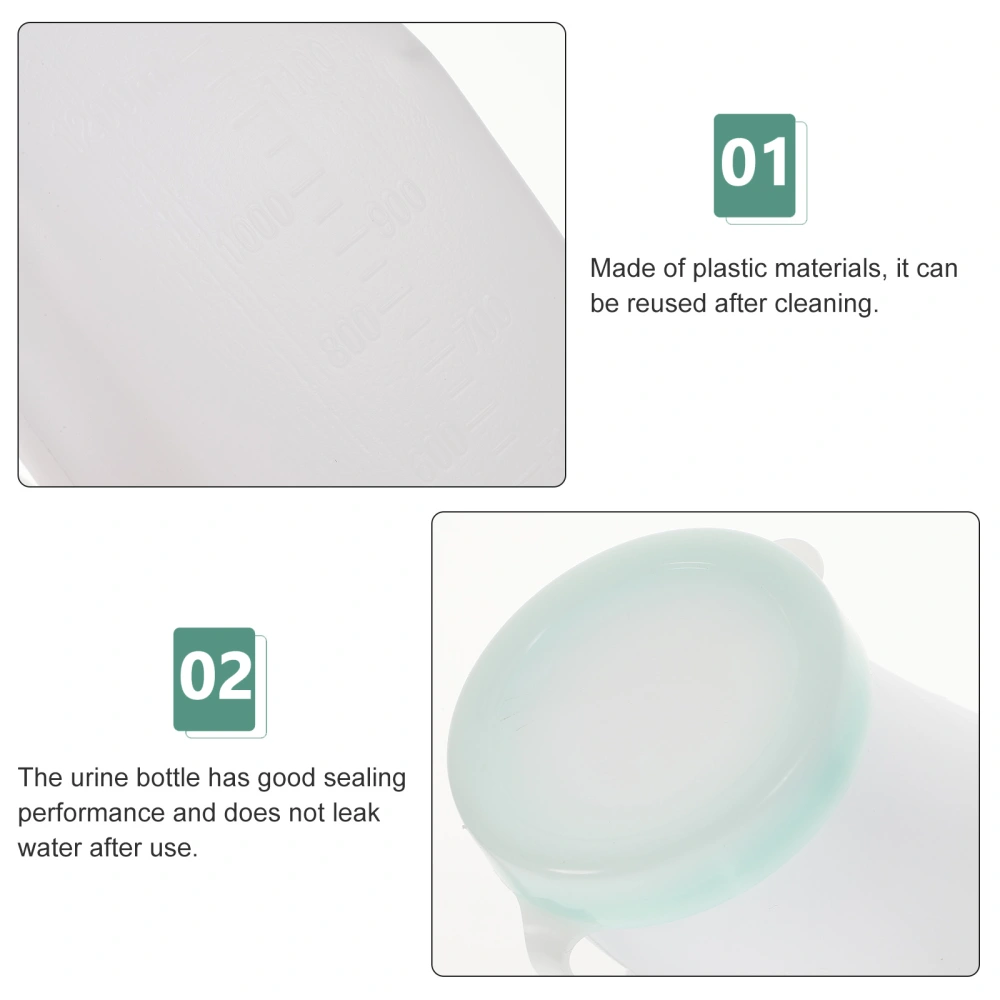 Men Urinal Large Capacity Urine Bottle Patient Plastic Urinal Transparent Urine Container