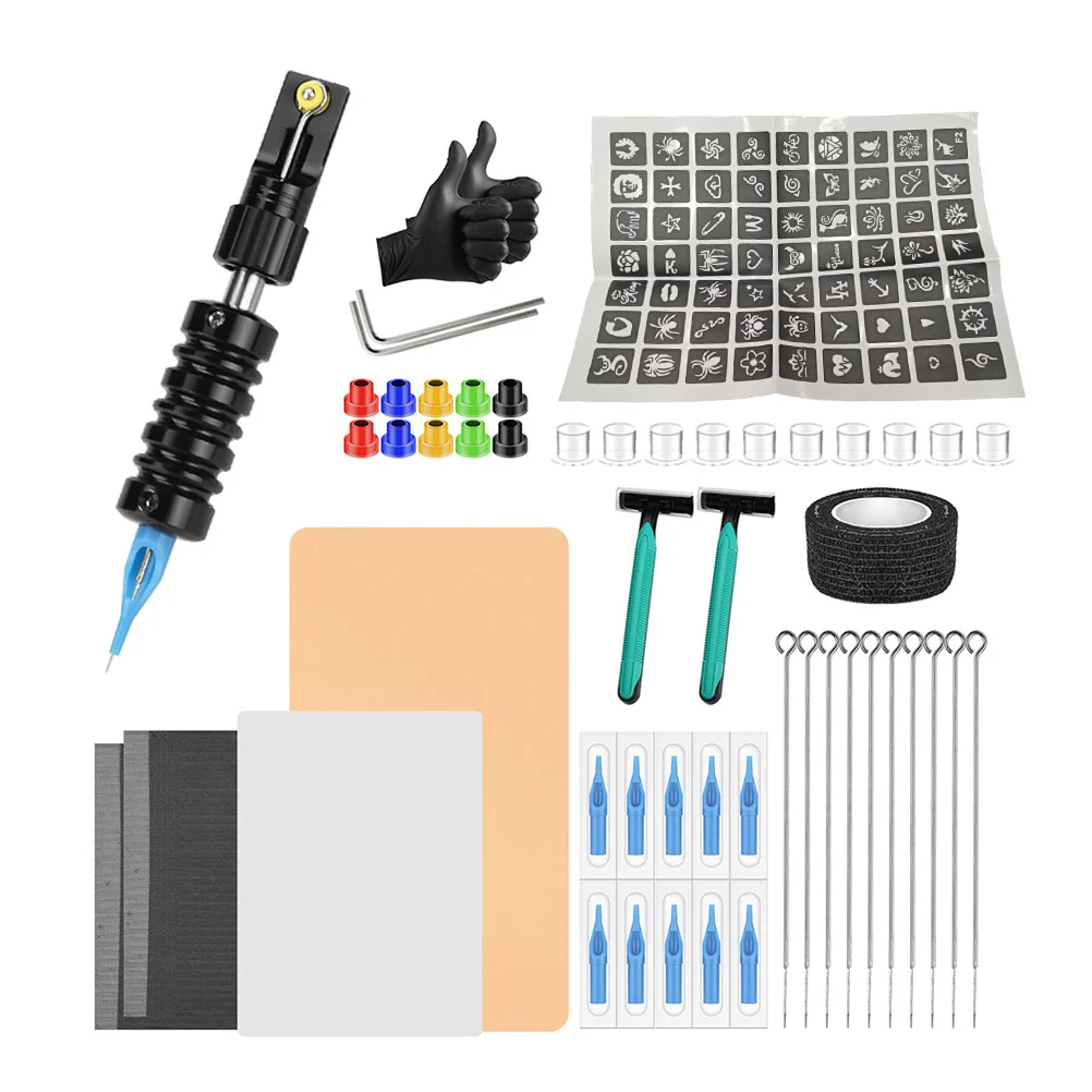 1 Set of Tattoos Kit Multi-functional Pen Holder Tattooing Kit for Starter DIY Tattoos Kit