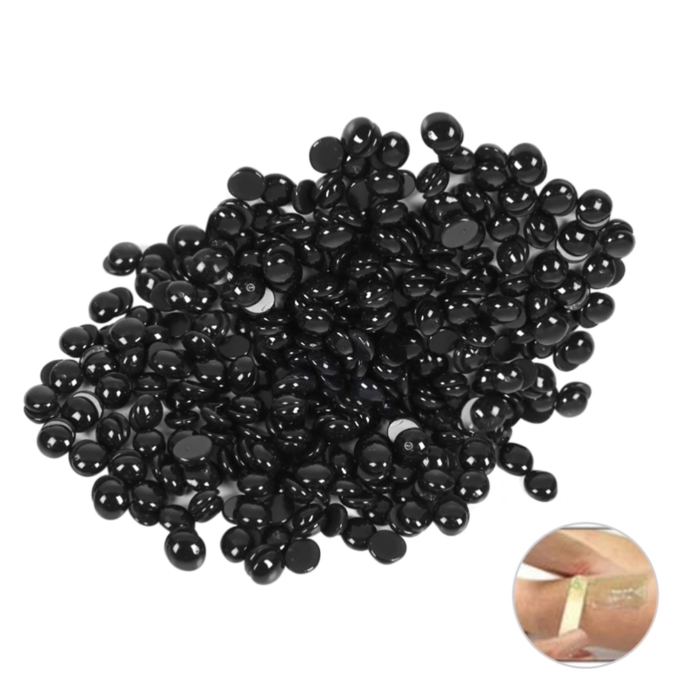 Painless Hair Removal Wax Beans Hot Film Hard Wax for Women and Men 50g (Black)