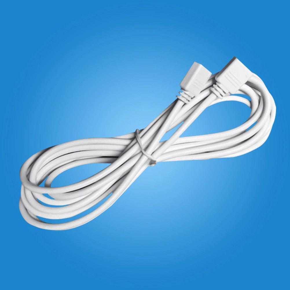 2PCS RGB Light Bar Decoration Light Use Extension Cord Colorful Light Bar Connection Terminal Injection Molding Cable(White)