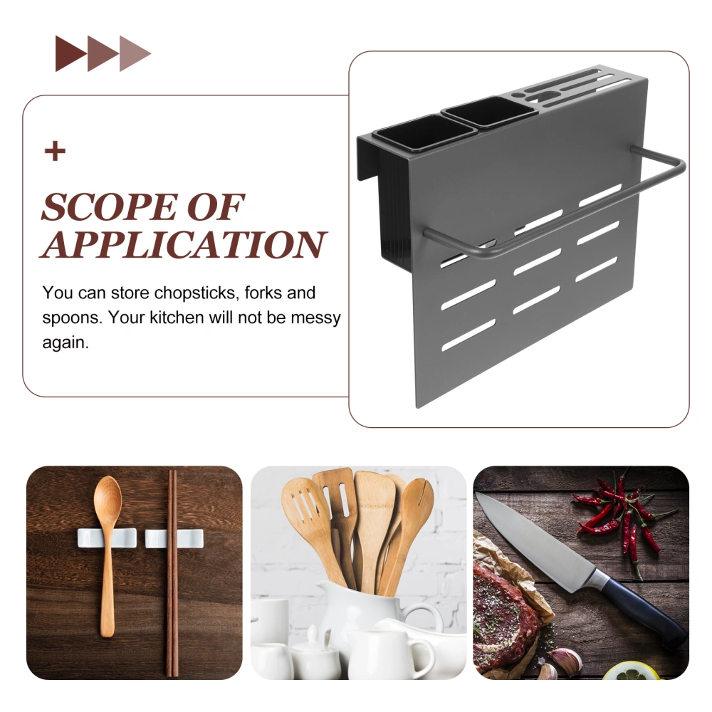 Cutting Board Organizer Chopstick Holder Multi-function Cutlery Holder Wall Mount Cutter Holder