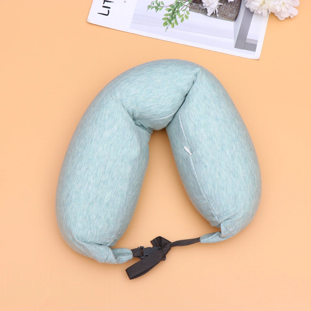 Neck Pillow U-Type Rest Pillow Afternoon Nap Pillow for Office Home Travel (Green)