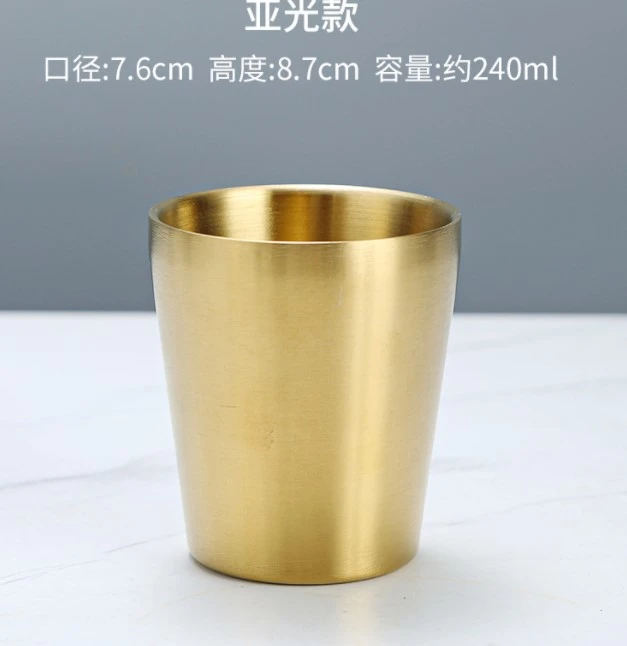  Stainless Steel Cup Wide Mouth Cup Water Cup Restaurant Drinks Cup Cold Drinking Cup