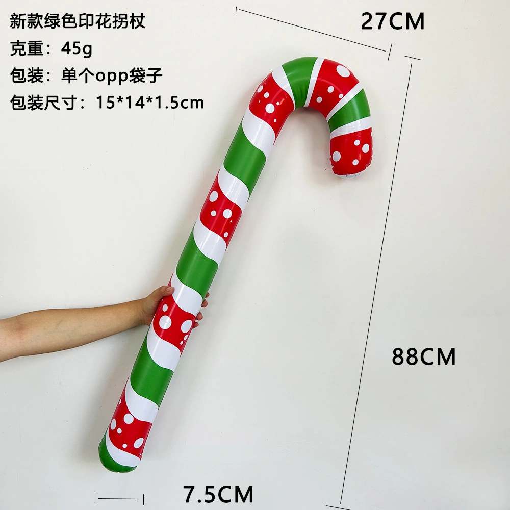 5pcs Christmas Candy Cane Balloons Holiday Inflatable Candy Cane Xmas Home Party Decoration