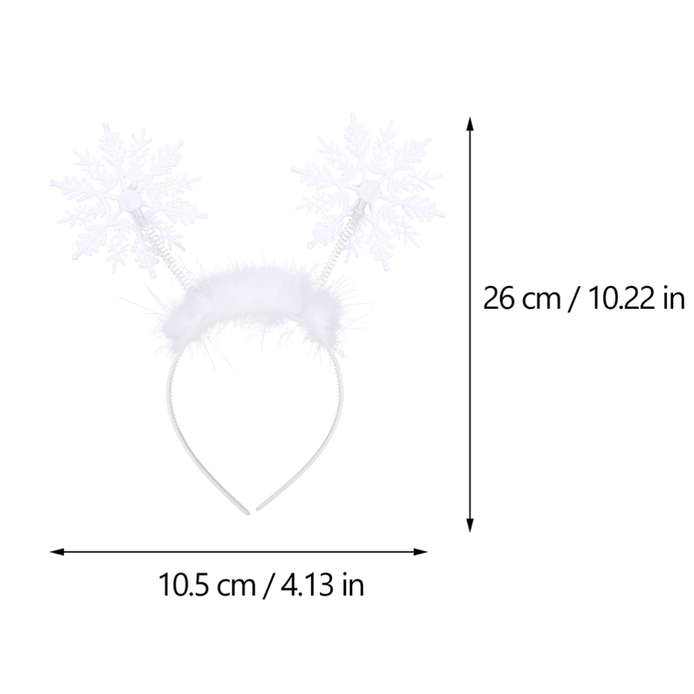 8PCS Xmas Decorative Snowflake Hair Hoops Party Gathering Xmas Snowflake Headbands