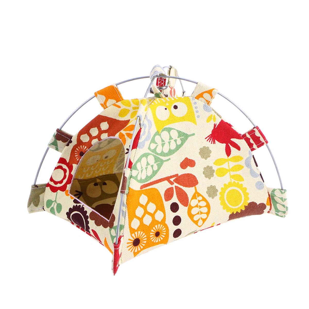Parrot Winter Warm Tent Detachable Zoo Pattern Sun Shelter House for Birds Indoor and Outdoor Size S